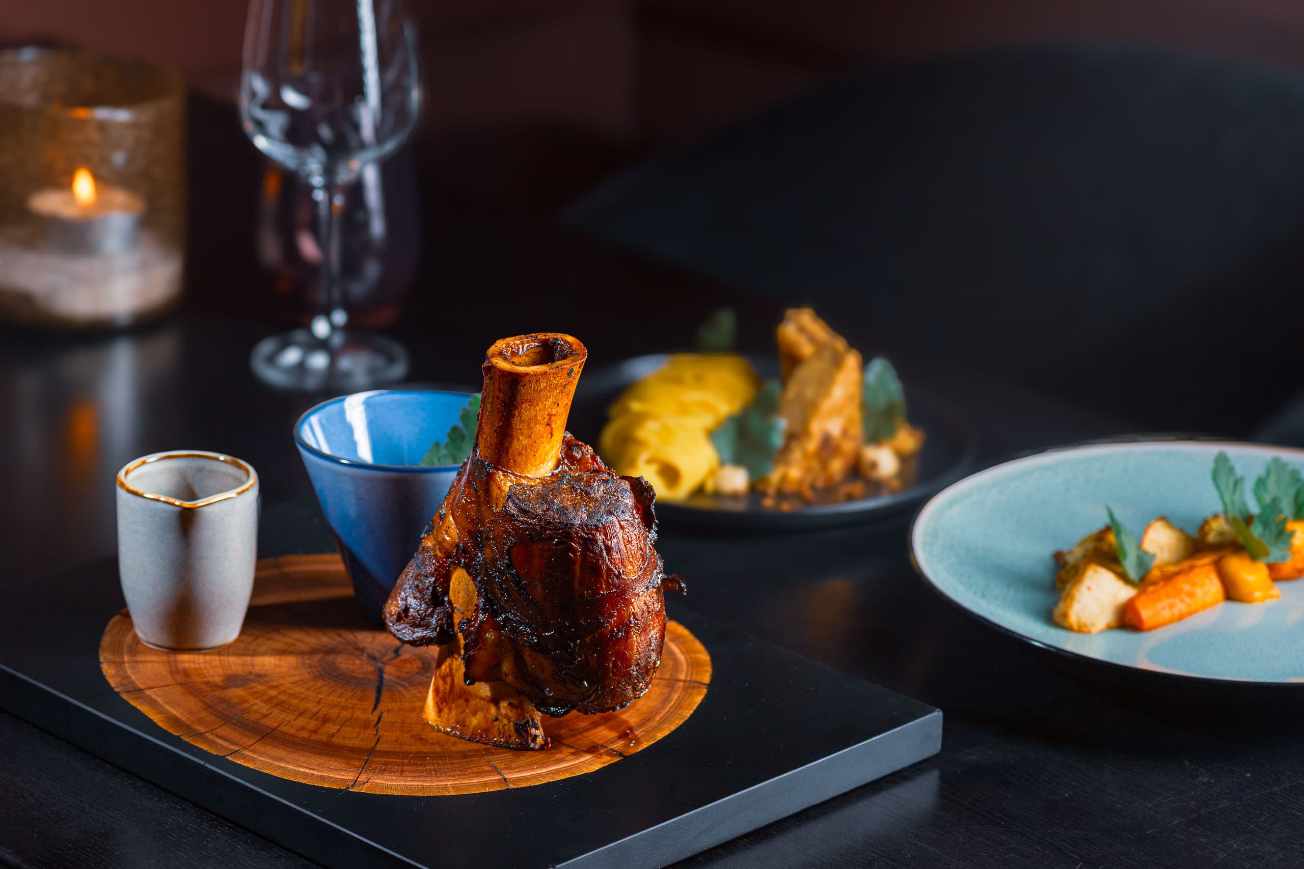 Signature cocktail on bar counter